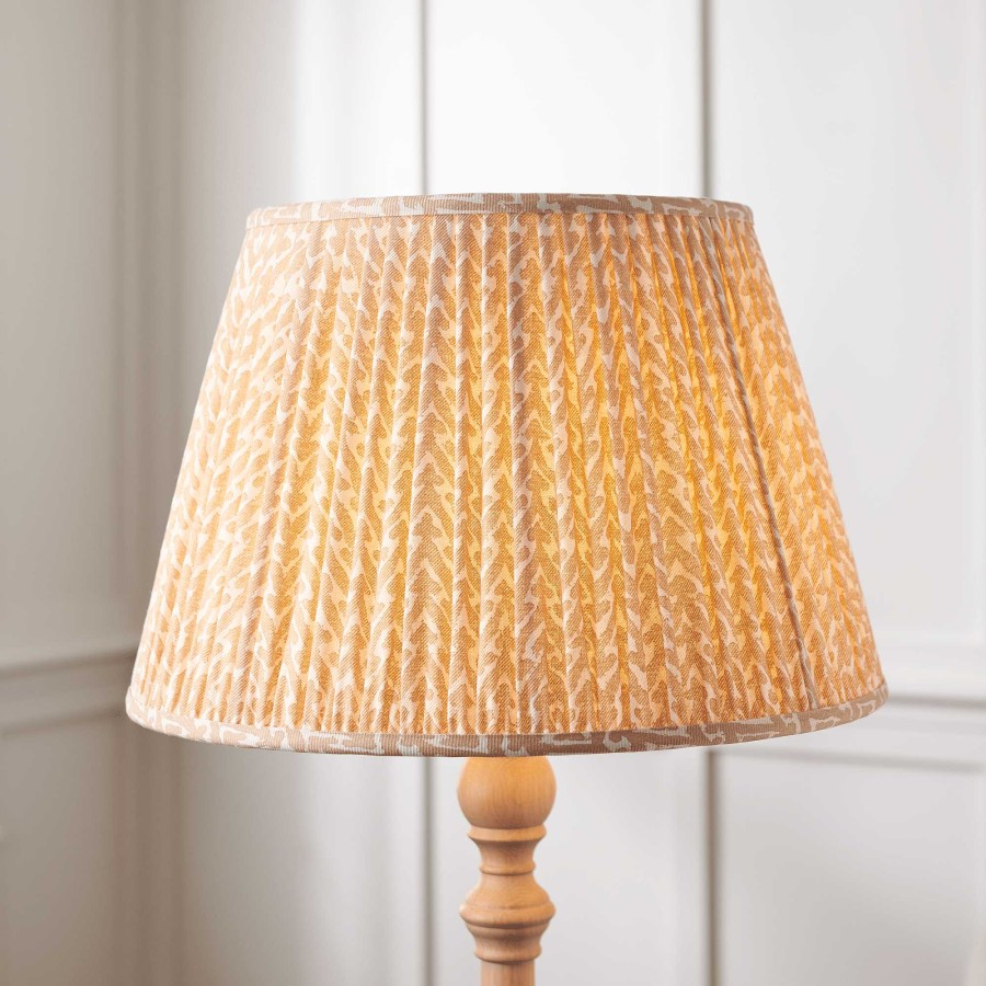 Neptune Gathered Lampshade, Nut Rabanna Clearance