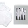 Neptune Handsworth Olive Cutlery & Emily Salt Linen Napkin Set Clearance