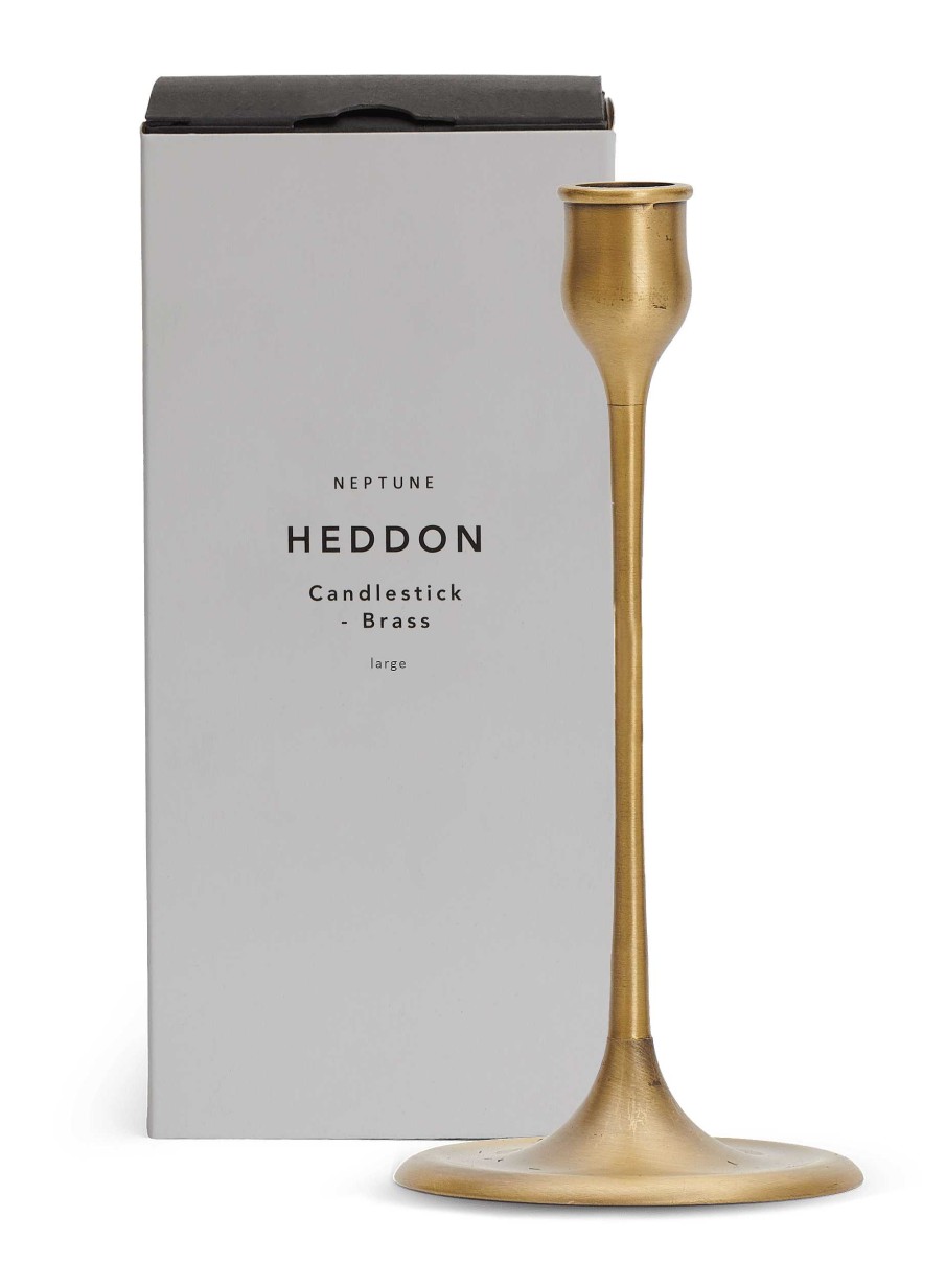 Neptune Heddon Candlestick, Brass Hot