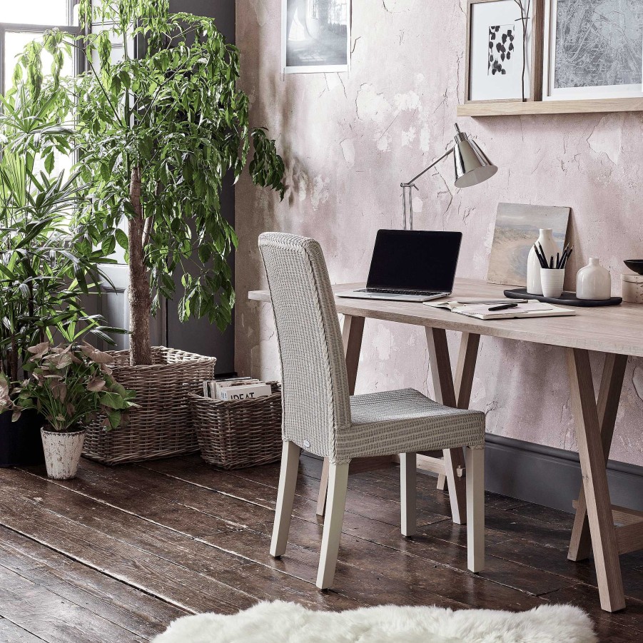 Neptune Hebden Trestle Table, Chalked Oak Legs Clearance