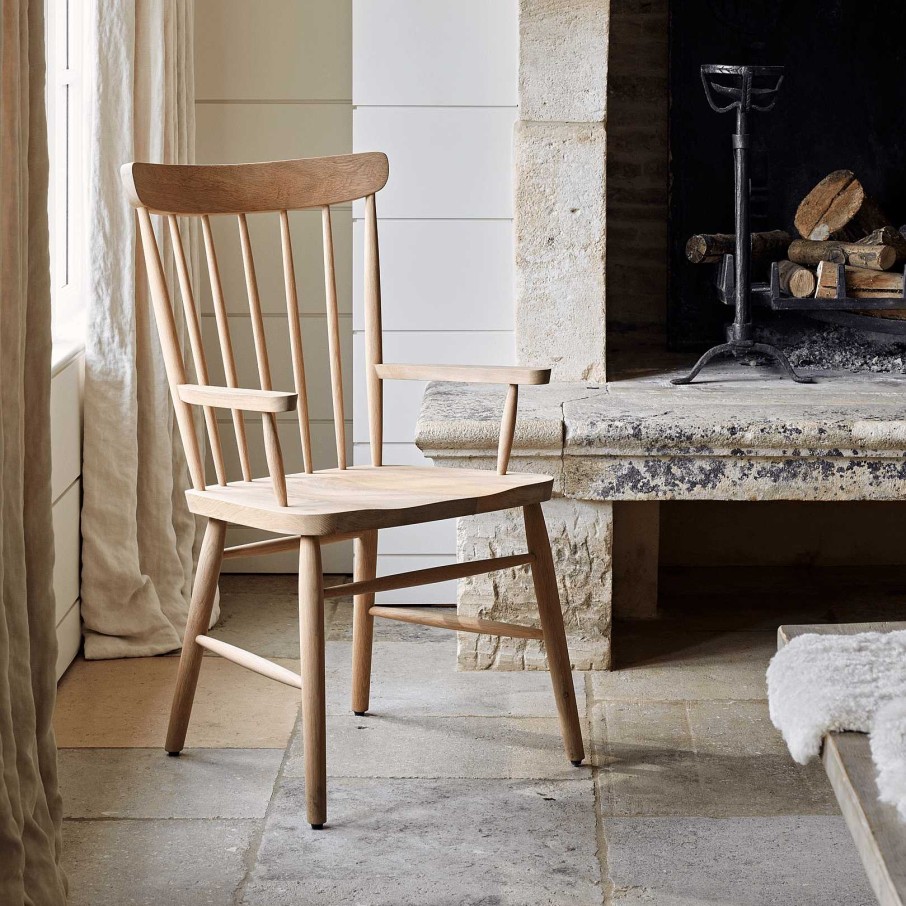 Neptune Wardley Carver Chair, Natural Oak Clearance