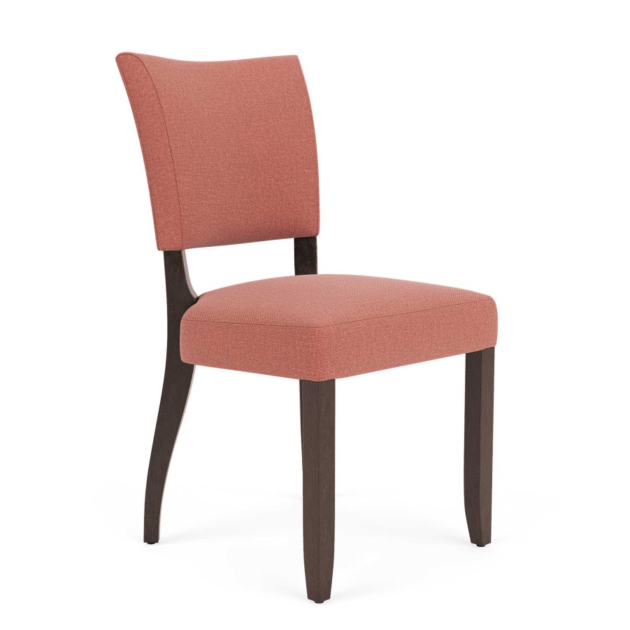 Neptune Mowbray Dining Chair, Linara Rhubarb With Darkened Oak Legs, Set Of 2 Clearance