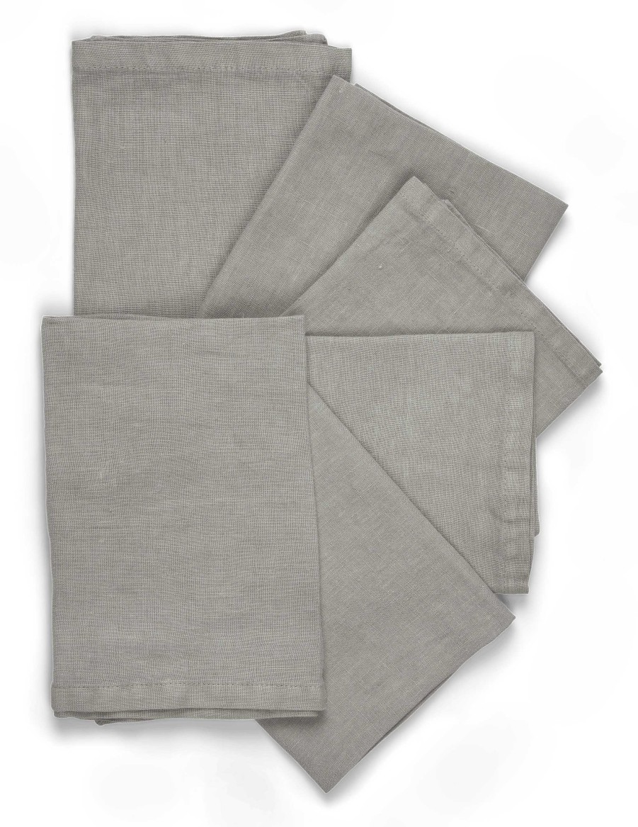 Neptune Emily Linen Napkins, Set Of 6 New