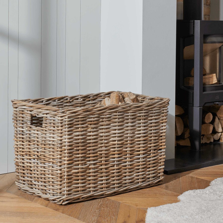 Neptune Somerton Rectangular Log Basket Hot