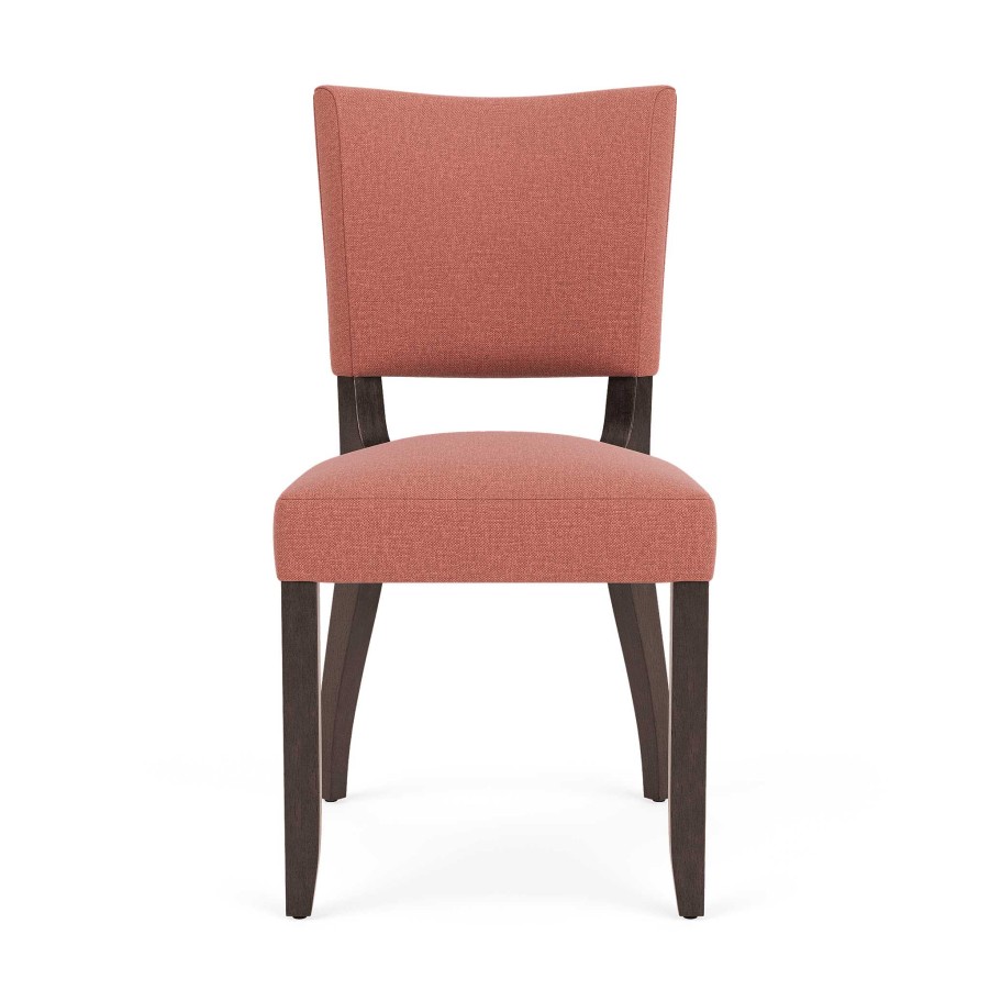 Neptune Mowbray Dining Chair, Linara Rhubarb With Darkened Oak Legs, Set Of 2 Clearance